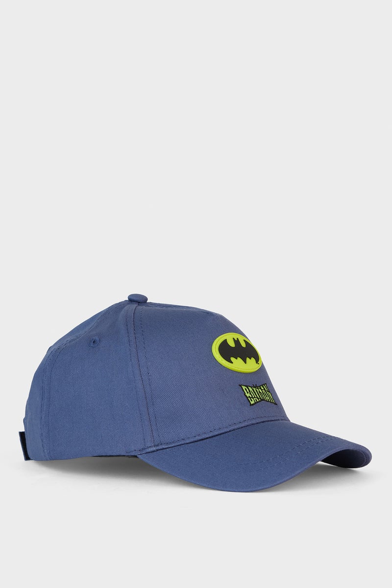 DeFacto Blue Boy Boy Batman Embroidered Cotton Cap Casual - Image 2